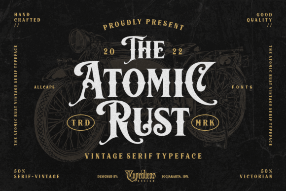 Atomic Rust: A Vintage Display Font That Builds Brand Character
