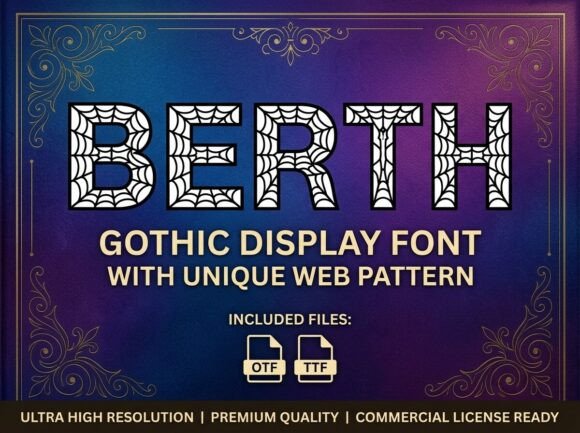 Berth: A Hauntingly Beautiful Display Typeface for Crafters
