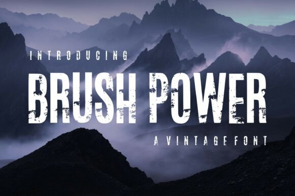 Brush Power: A Bold Vintage Display Font That Builds Brand Character