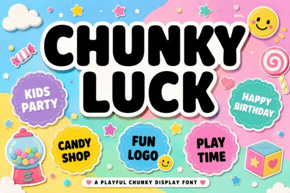 Chunky Luck: A Bold Display Font for Scroll-Stopping Marketing