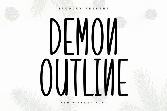 Demon Outline: A Sweet Handwritten Display Font for Digital Brands