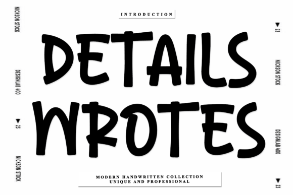 Details Wrotes: A Handwritten Display Font That Elevates Real Branding