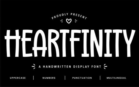 Heartfinity: A Playful Handwritten Display Font for Makers