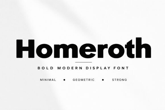 Homeroth: A Bold Display Font for Modern Web Design