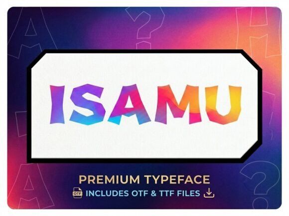 Isamu: A Bold Display Font That Makes Handmade Products Shine