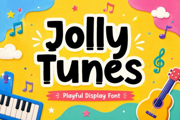 Jolly Tunes: A Cheerful Display Font for Handmade Brands