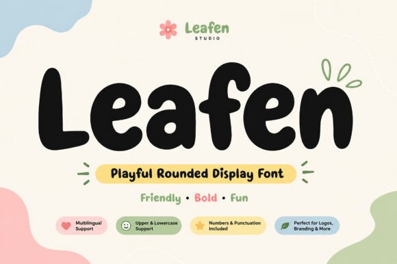 Leafen: A Playful Display Font That Delivers Warmth Online
