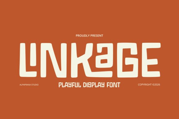 Linkage: A Playful, Modern Display Font for Small Business Branding