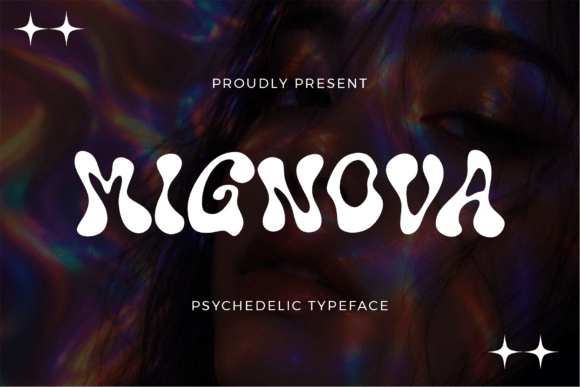 Mignova: A Psychedelic Display Typeface for Bold Digital Branding