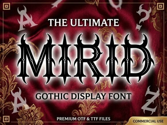 Mirid: A Gothic Display Typeface for Bold Digital Identity