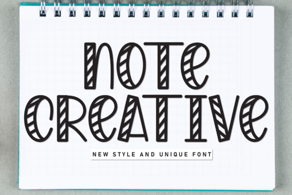 Note Creative: A Whimsical Display Typeface for Handmade Brands