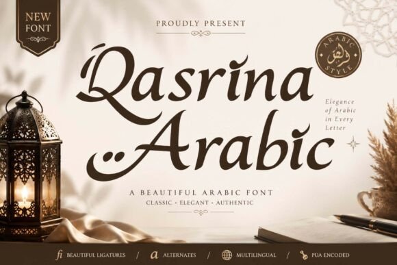 Qasrina Arabic: A Distinctive Display Font for Impactful Brand Visuals
