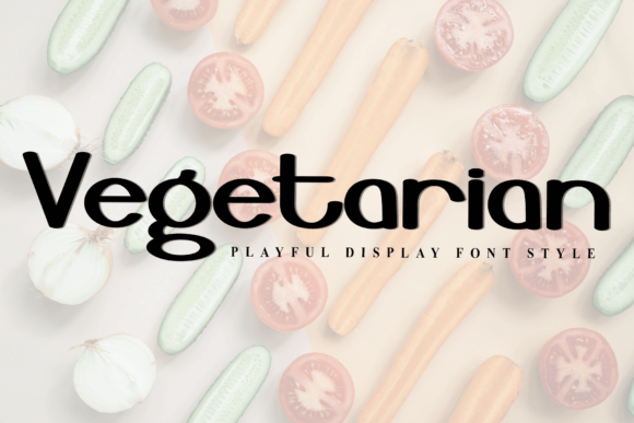 Vegetarian: A Festive Display Font for Joyful Digital Branding