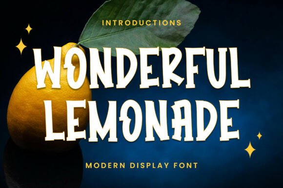 Wondeful Lemonade: A Display Font That Feels Like a Warm Hello